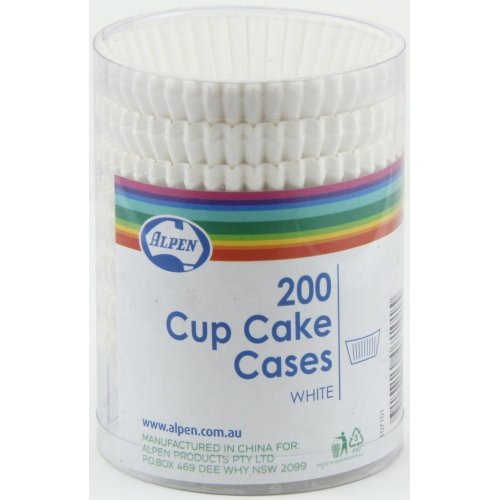 Cup Cake Cases White (38x21mm) Pack 200