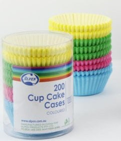 Cup Cake Cases Coloured (38x21mm) Pack200