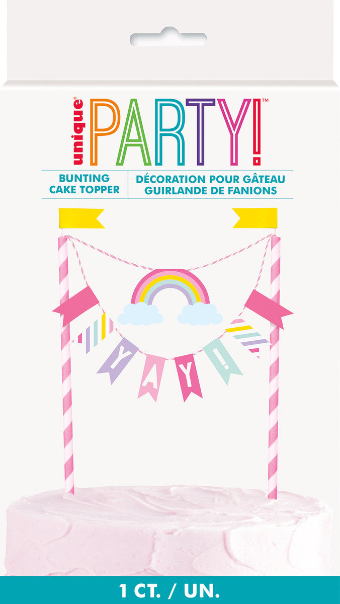 UNICORN "YAY" BUNTING CAKE OTHER TOPPER