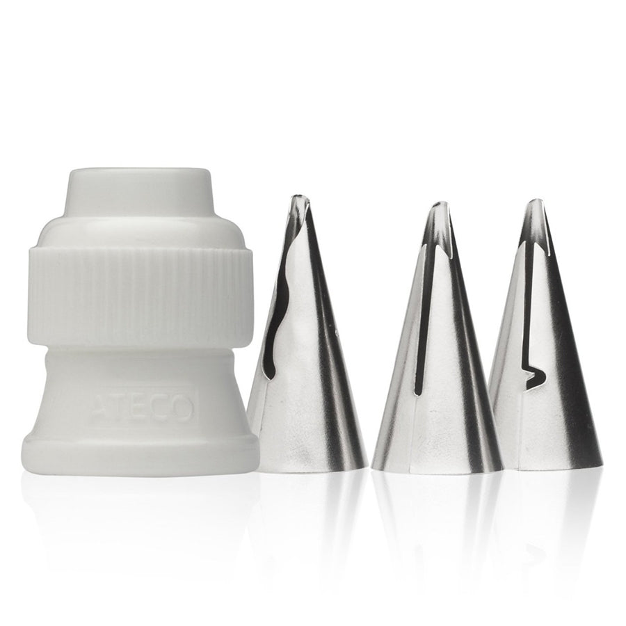 4 PIECE RUFFLE TUBE SET (030,040,070) piping tip set