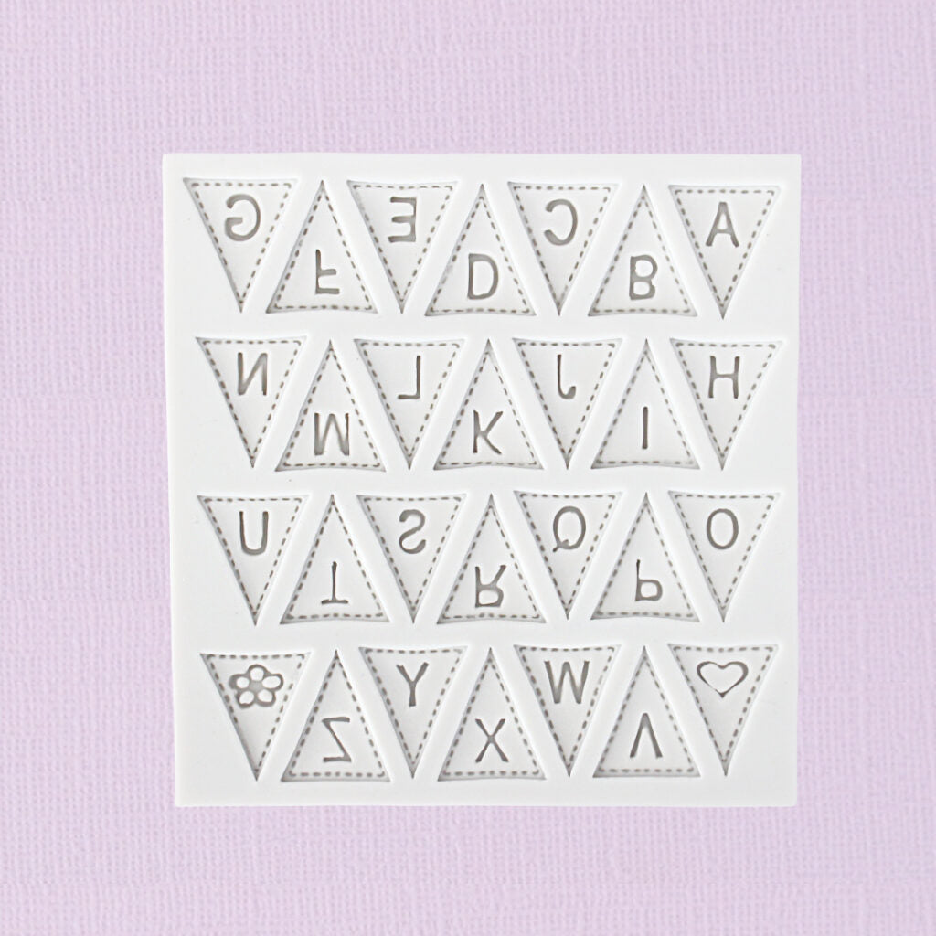 Silicone Fondant Mould (Bunting Flag)