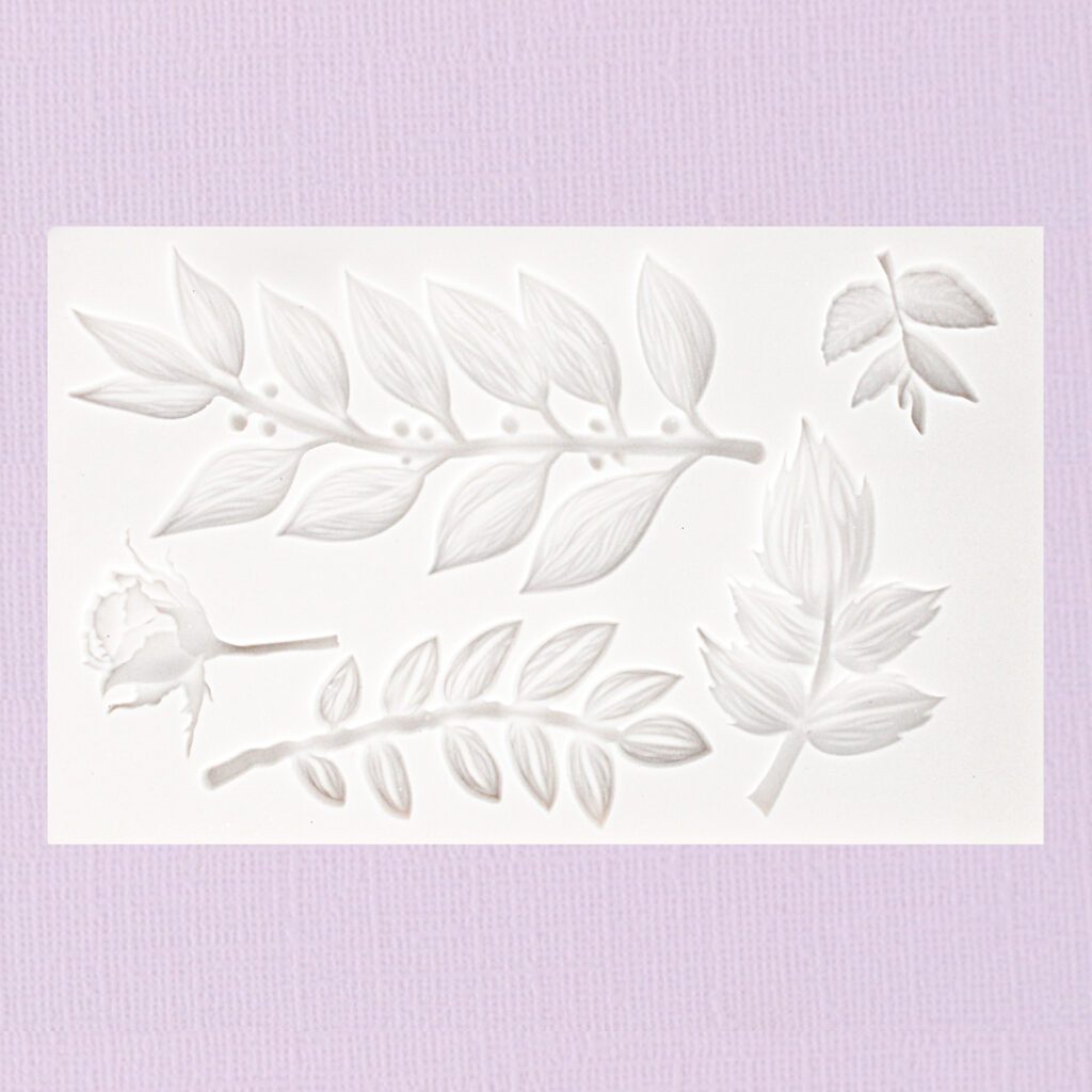 Silicone Fondant Mould Leaves Ass 2