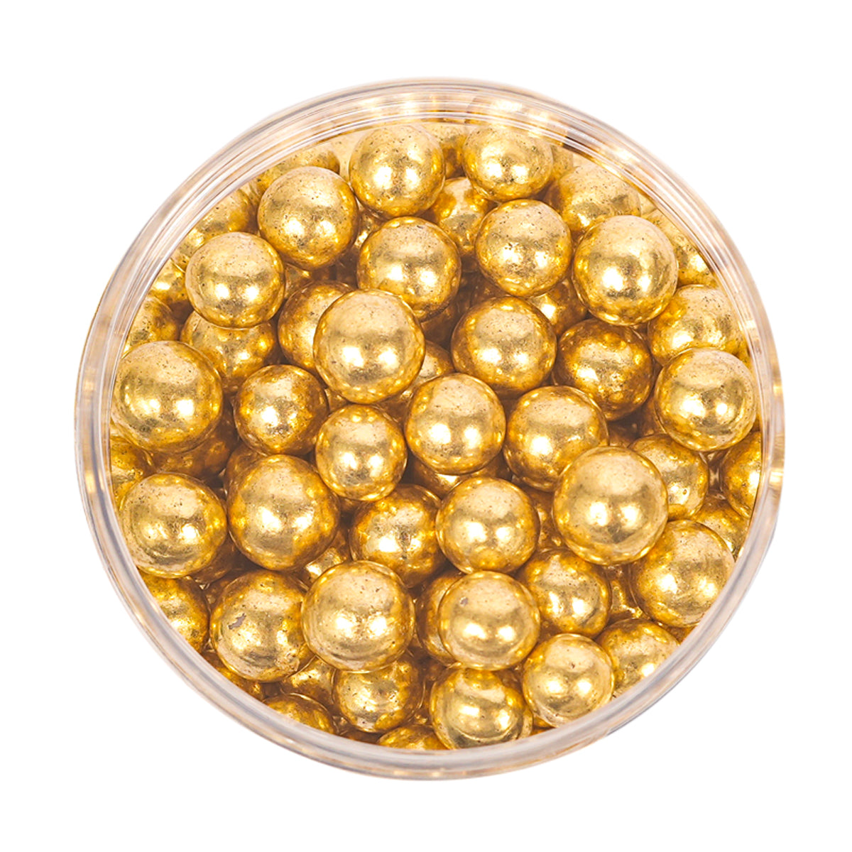 Crunchy SHINY GOLD 6mm Sprinkles (75g) Sugar Pearls