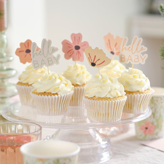 FLORAL BABY CUPCAKE OTHER TOPPERS