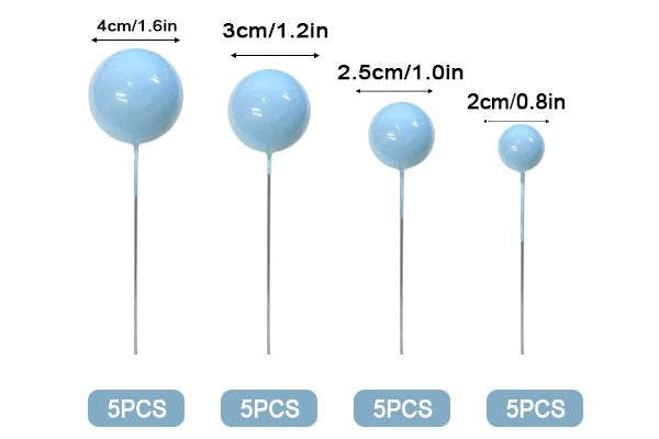 BLUE BALL TOPPER 20PCS
