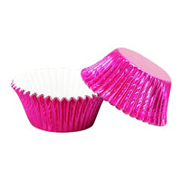 Hot Pink Large Foil Baking Cups #550 size - 25 Pieces