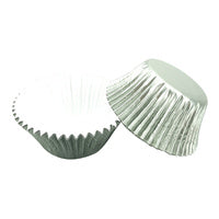 Gun Metal Large Foil Cupcake Cases #550 size - 25 pieces
