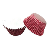 Burgundy Large Foil Cupcake Cases #550 size - 25 Pieces