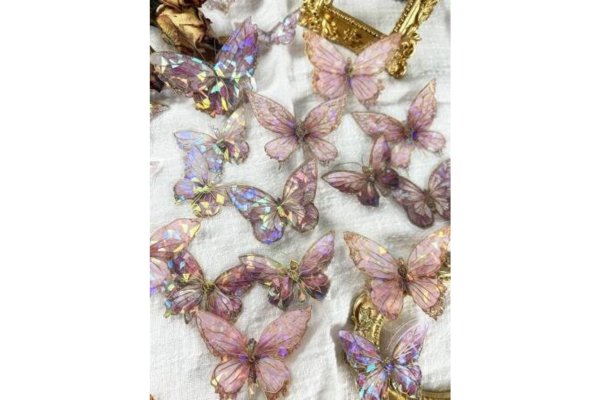 Crystal Purple Butterfly other Topper