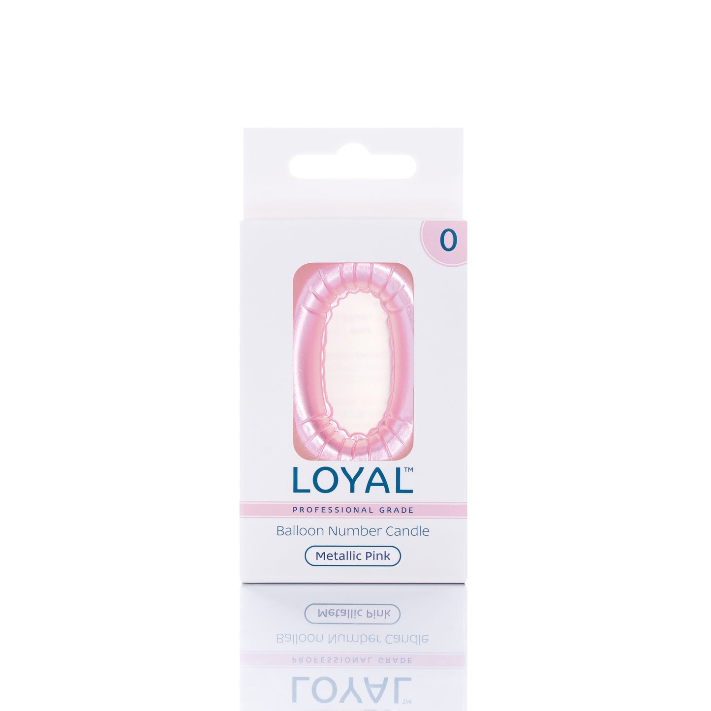 Balloon Number '0' Candle Pink
