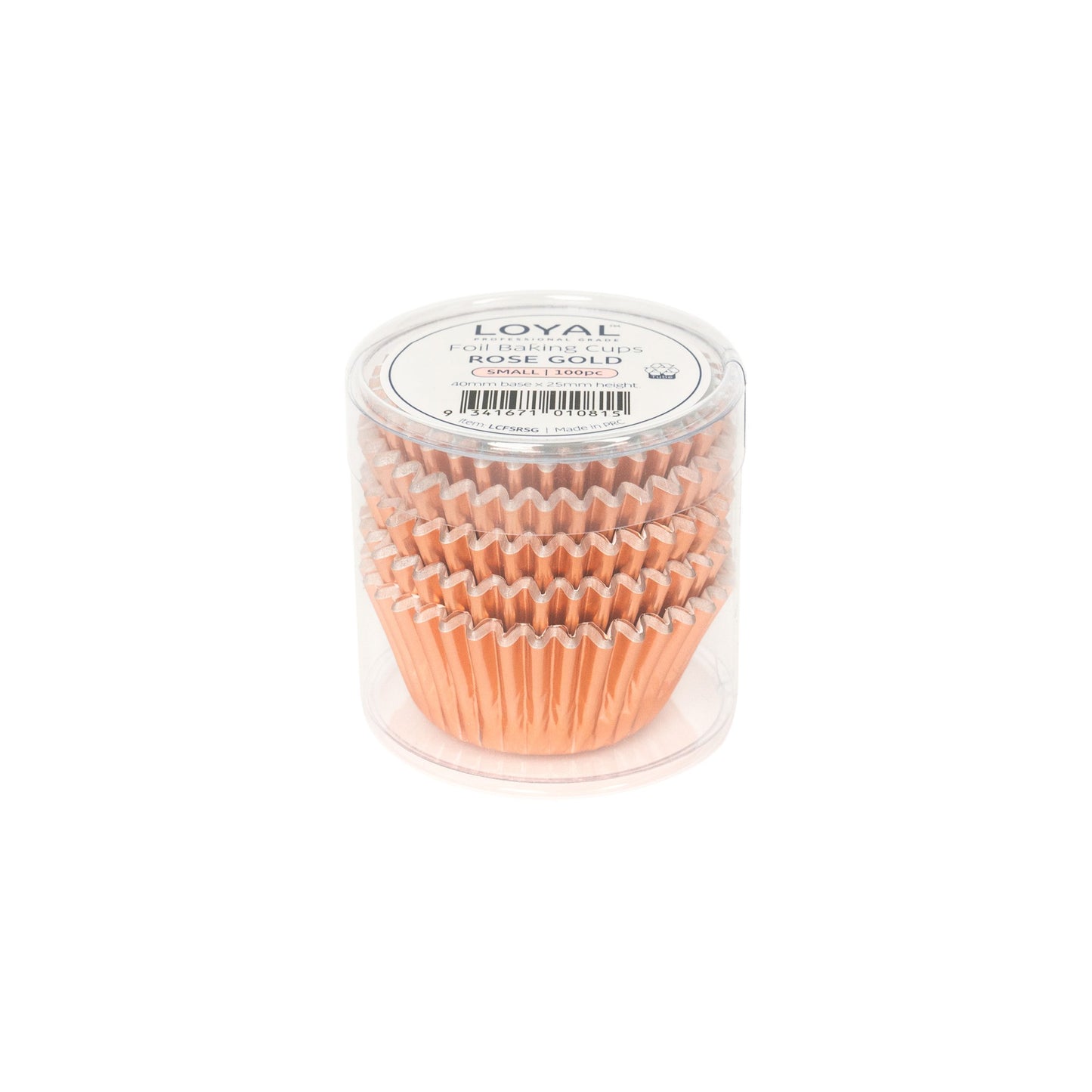 FOIL BAKING CUPS ROSE GOLD (100PC) size 390