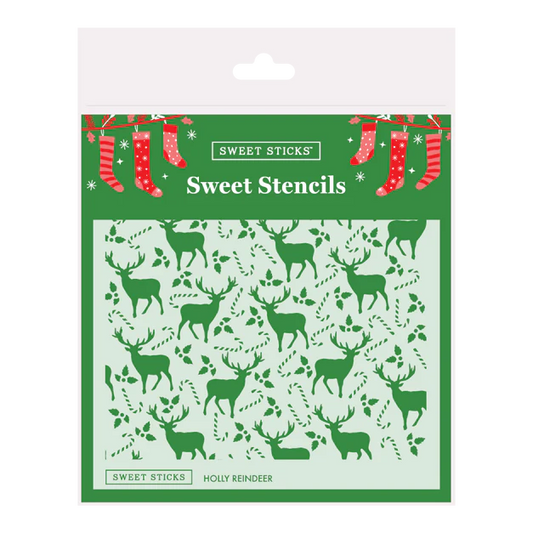 Holly Reindeer Sweet Sticks Stencil