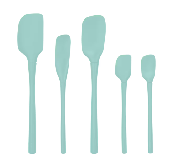 TOVOLO "FLEX-CORE" ALL SILICONE SPATULA LIGHT AQUA KITCHEN