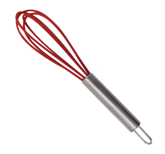 R&M SILICONE WHISK W/ STAINLESS STEEL HANDLE KITCHEN