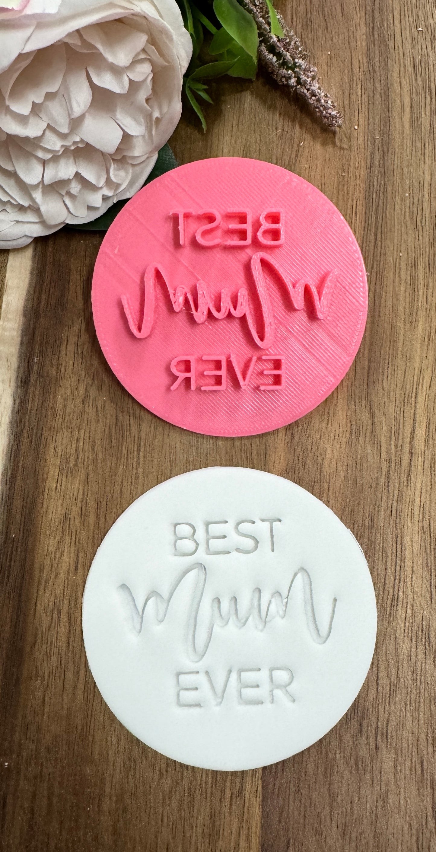 7cm best mum ever mothers day embosser