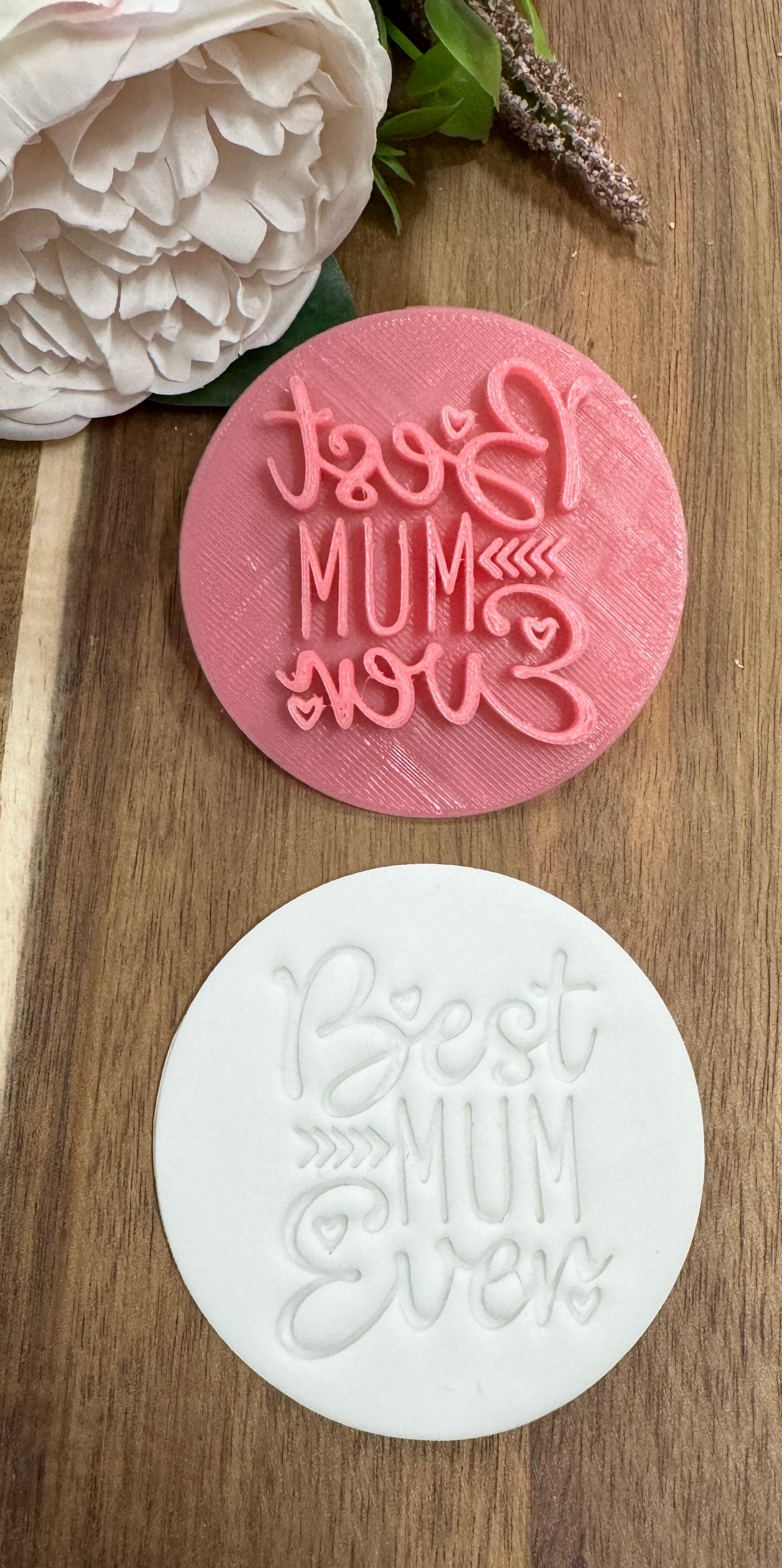 7cm best mum ever 2 mothers day embosser