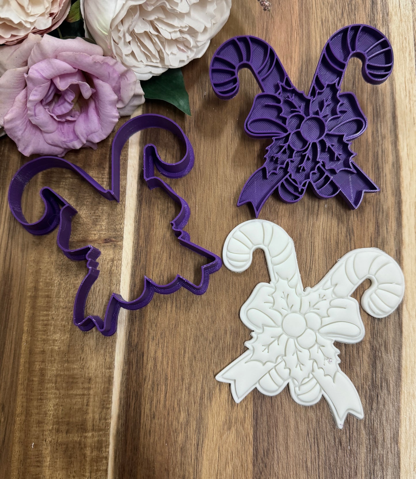 candy cane holly christmas set