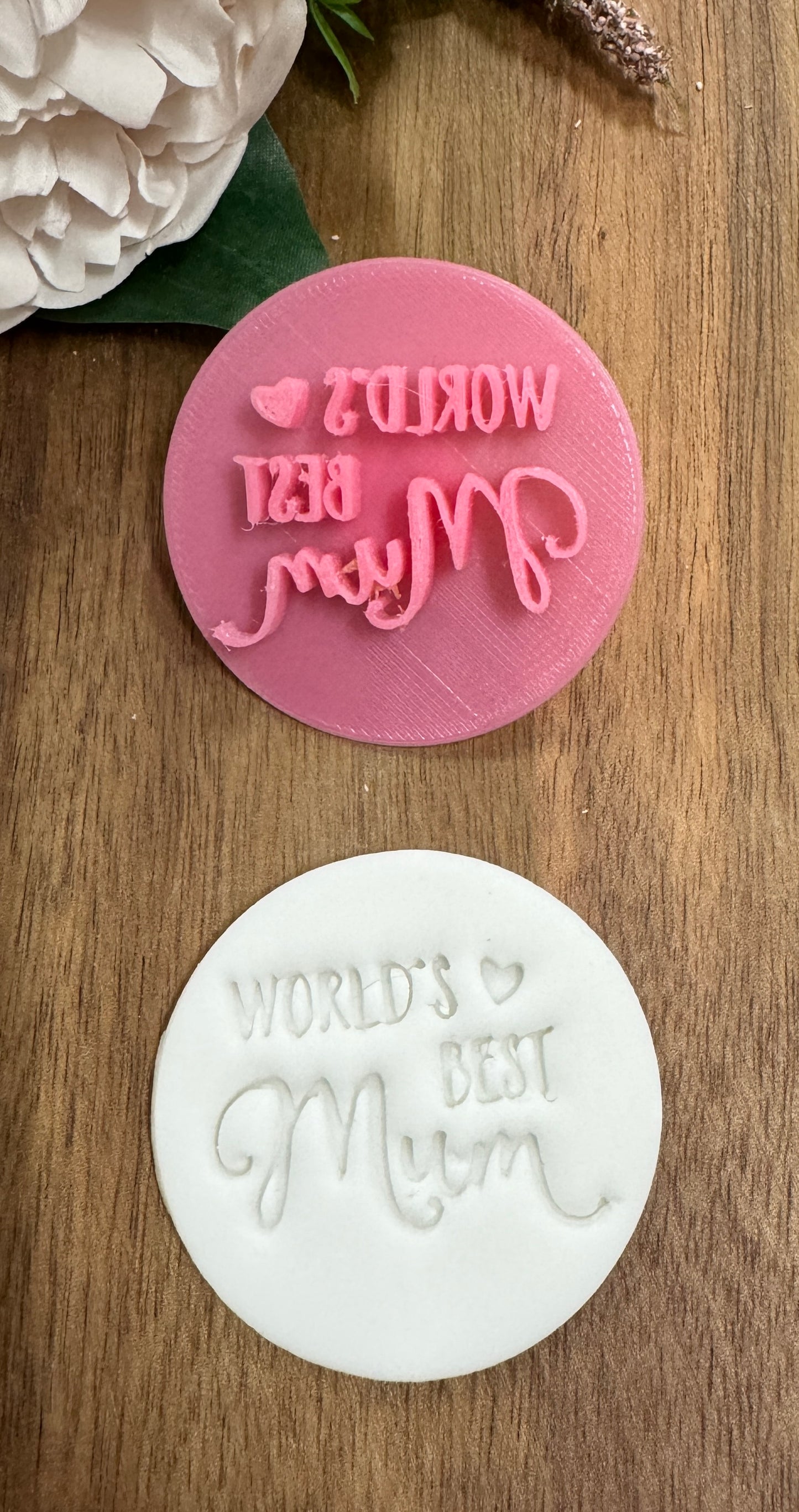 5cm worlds best mum mothers day embosser