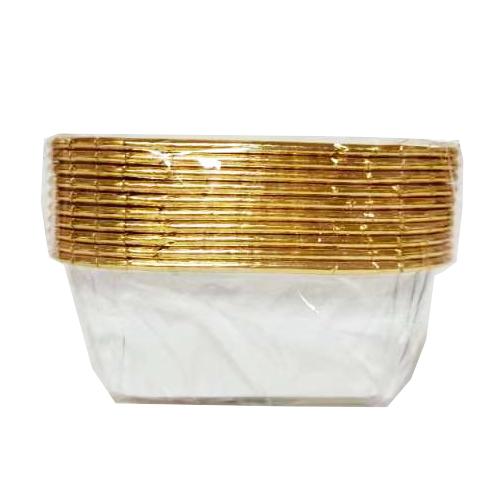 PK10 Rectangle Foil Paper Baking Cup White