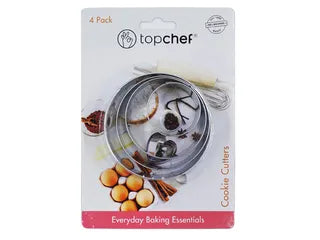 S/STEEL 4PK COOKIE CUTTER SET