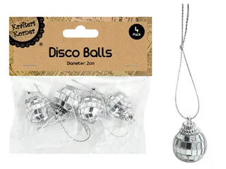 2CM CRAFT DISCO BALLS/4 OTHER TOPPER