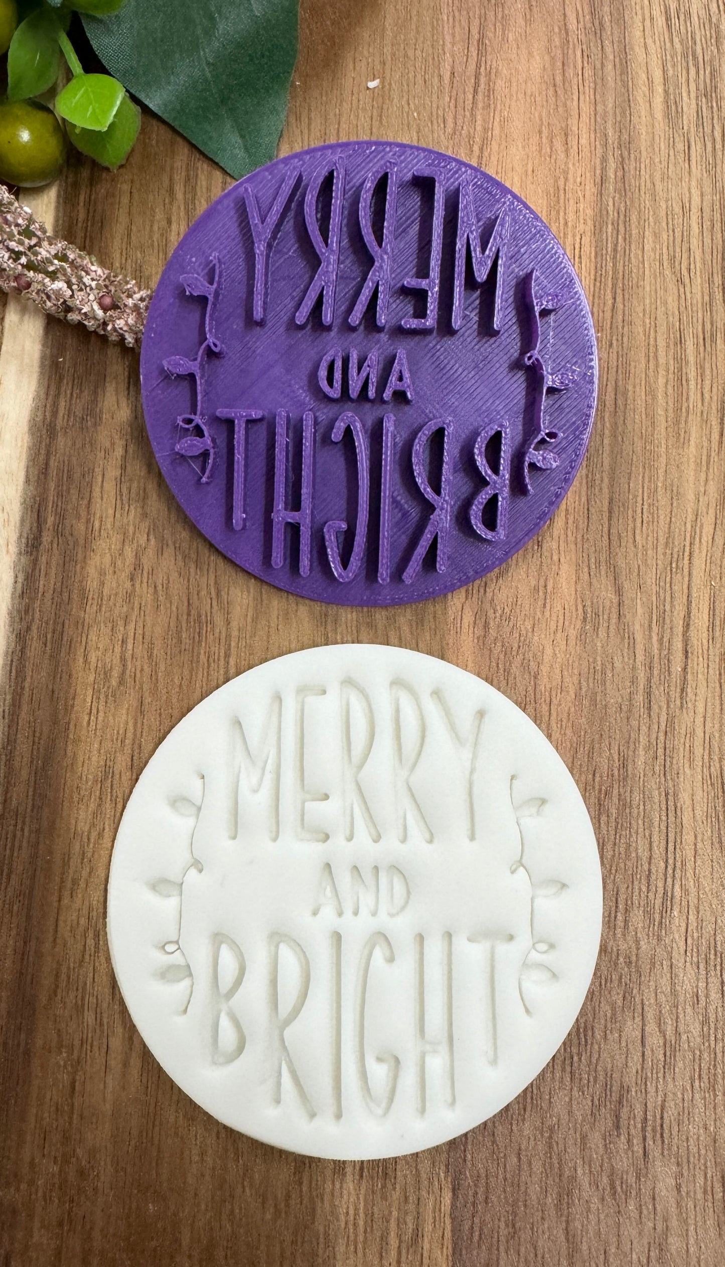 7cm merry and bright christmas