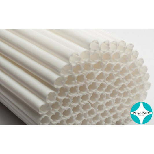 LARGE WHITE POLY DOWELS - CAKE SUPPORT 1 PIECE