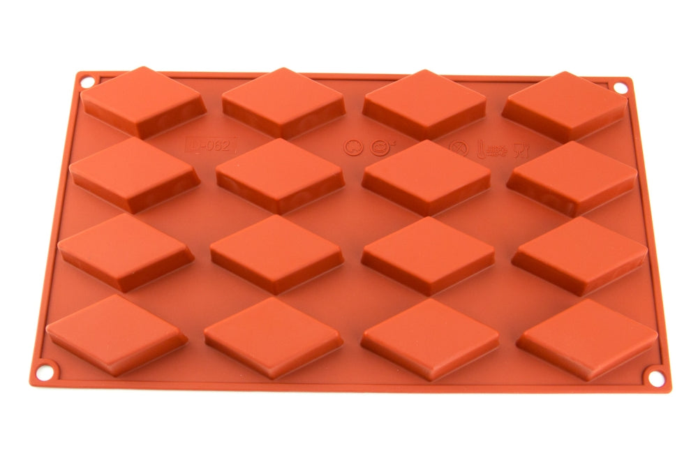 16 CAVITY - DIAMOND CHOCOLATE SILICONE BAKEWARE