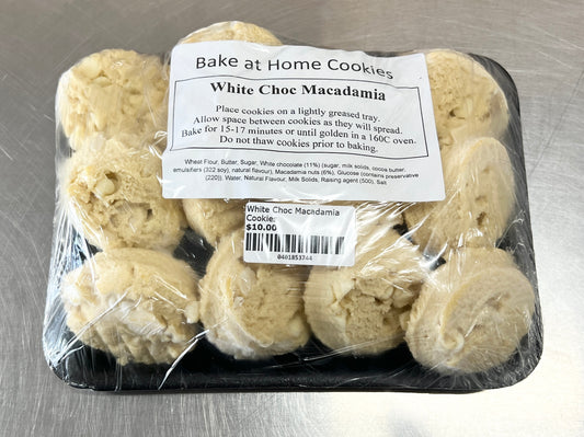 White Choc Macadamia Cookies Frozen Cookies