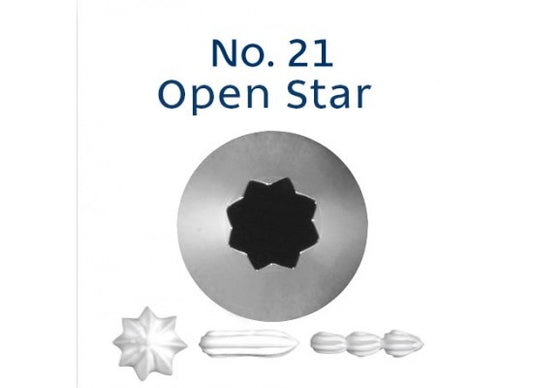 No. 21 OPEN STAR STANDARD S/S PIPING TIP