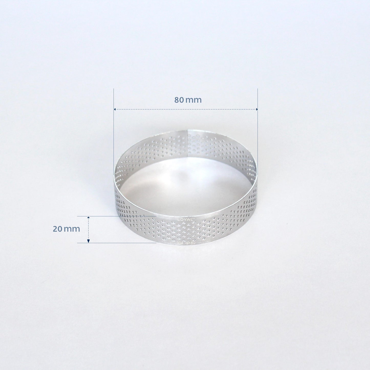 80mm PERFORATED RING S/S ROUND