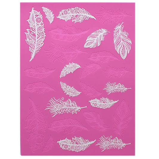 FEATHERS 3D CAKE LACE MAT - BY CLAIRE BO