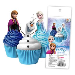 DISNEY FROZEN EDIBLE WAFER CUPCAKE TOPPER 16 PIECES