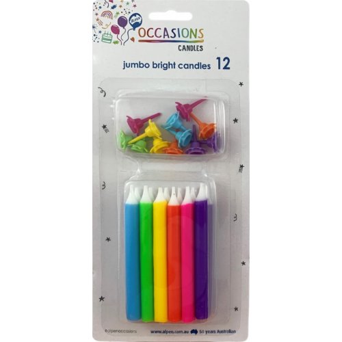 Jumbo Candles Solid Brights with Flower OTHER CANDLES