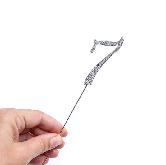 LARGE DIAMANTE (7CM) - NUMBER 7