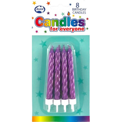 Metallic Purple Jumbo Candles with holders OTHER CANDLES