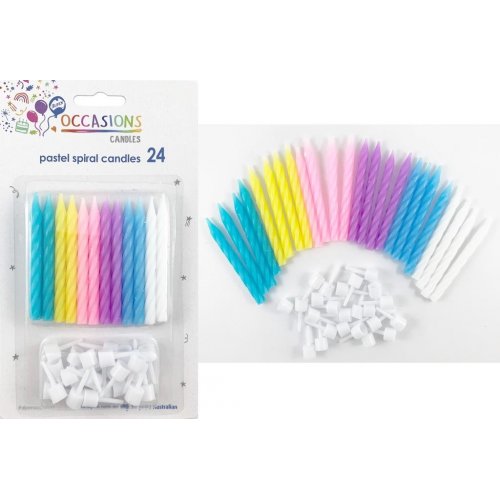 Pastel Candles with holders OTHER CANDLES