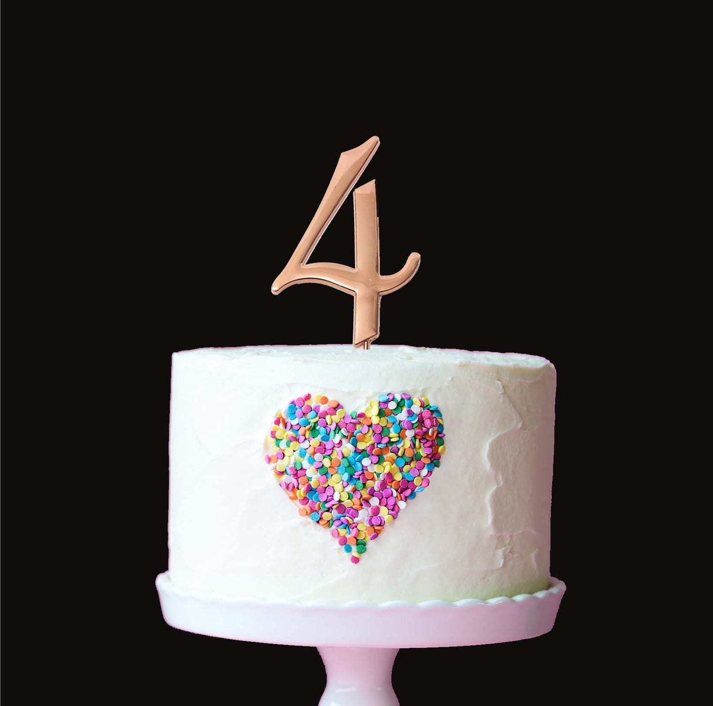 ROSE GOLD CAKE TOPPER (7CM) - NUMBER 4