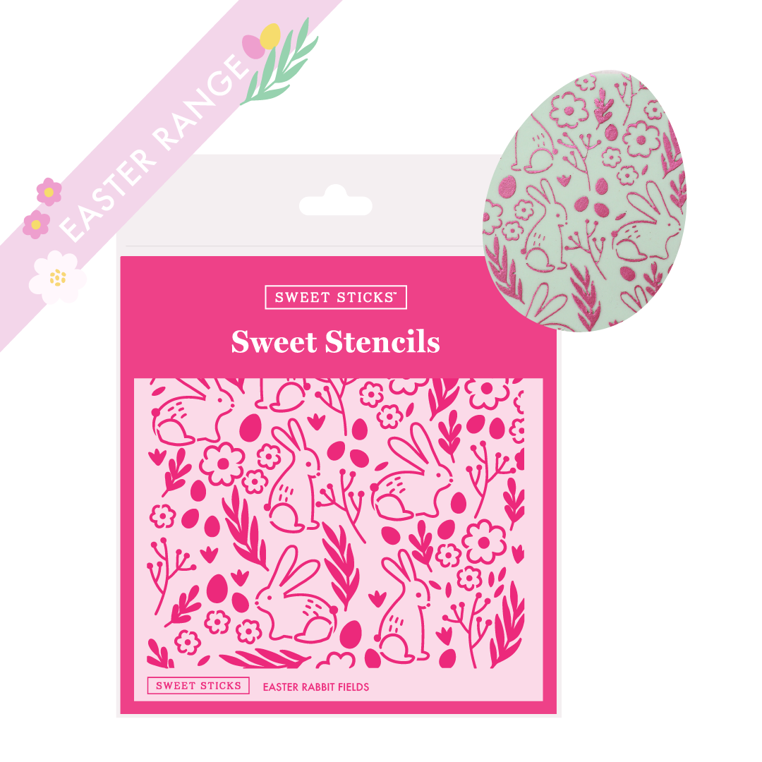 Easter Rabbit Field Sweet Sticks Stencil