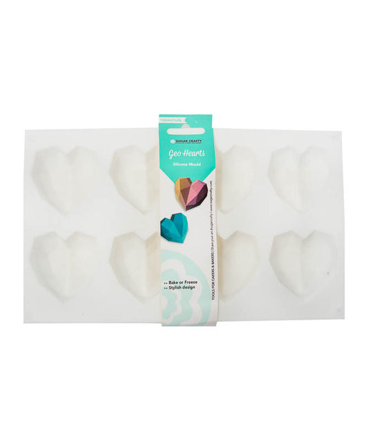 CHOCOLATE SILICONE MOULD GEO HEARTS