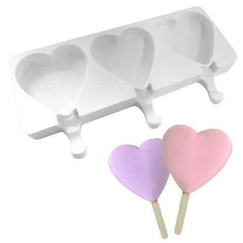 HEART POPSICLE SILICONE CHOCOLATE MOULD