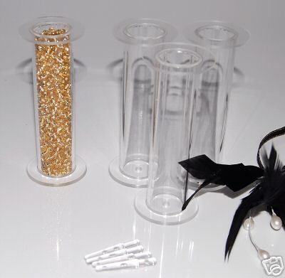 ACRYLIC CAKE PILLARS (SET OF 4) - 15CM