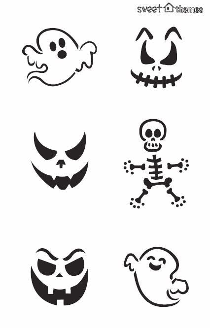 Halloween Symbols Stencil