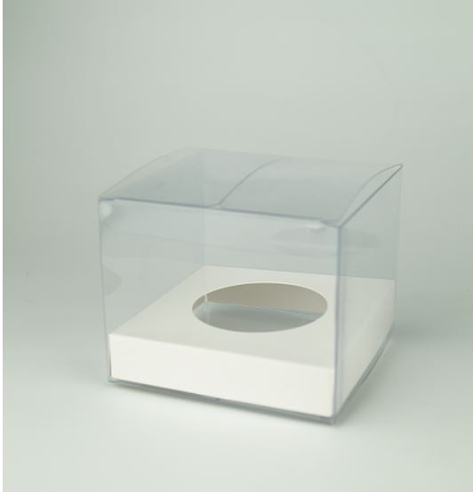 1 SINGLE CLEAR CUPCAKE BOX WITH BASE