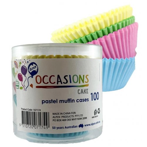 Muffin Pastel Assorted (55x29.5mm) cupcake papers