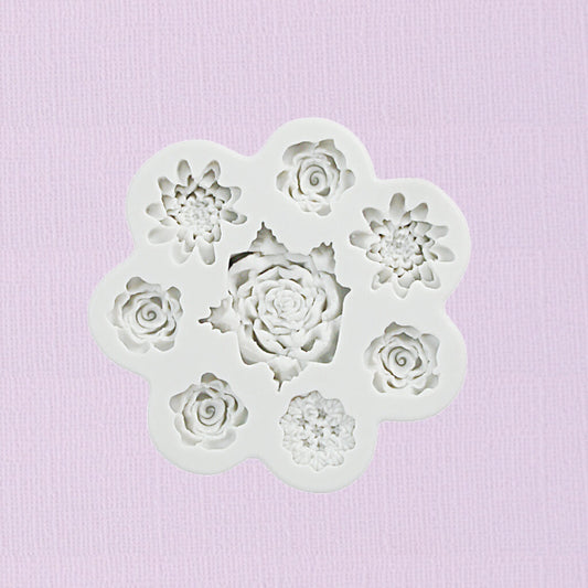 Silicone Fondant Mould Flowers Ass 2