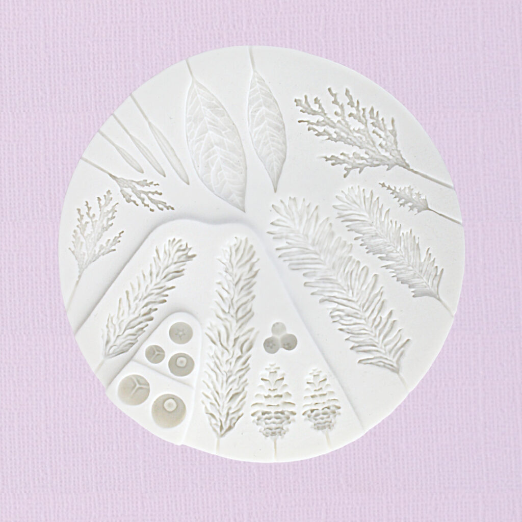 Silicone Fondant Mould Leaves Ass 4