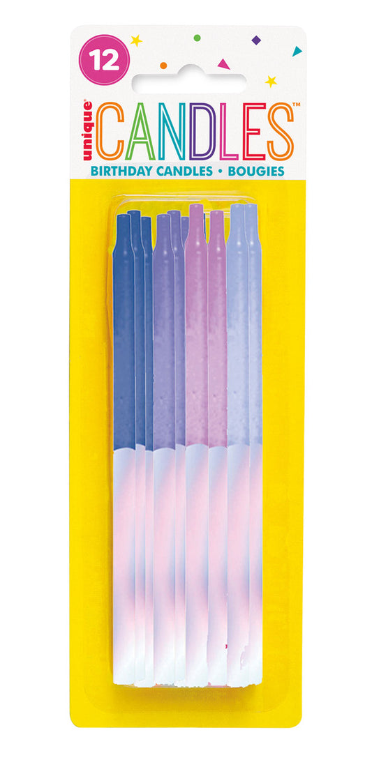 IRIDESCENT ASSORTED CANDLES TALL