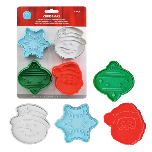 R&M CHRISTMAS 3D SET 4 COOKIE CUTTER SET