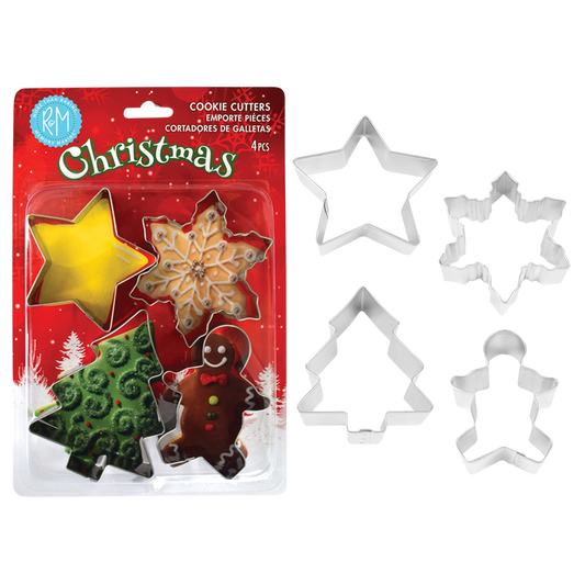 R&M CHRISTMAS STAINLESS STEEL COOKIE CUTTER SET